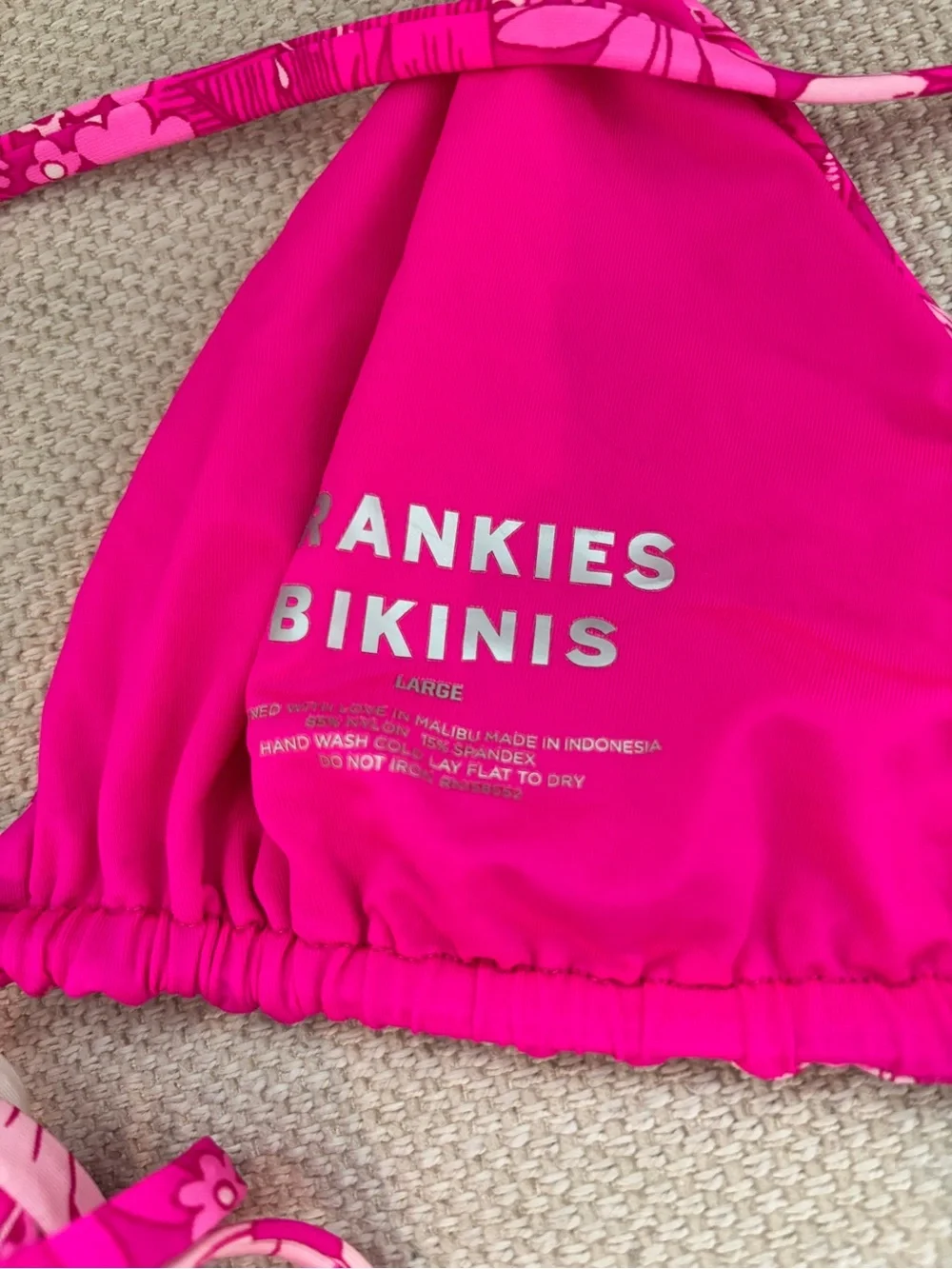 NWOT Frankie’s Pink Floral String Bikini